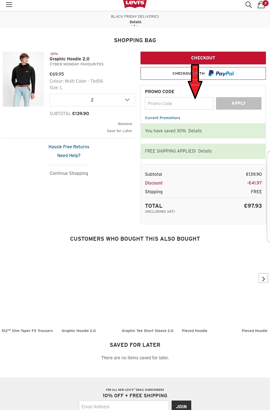 levi's coupon code