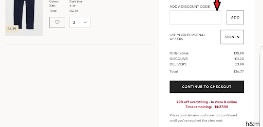 discount code h&m ireland